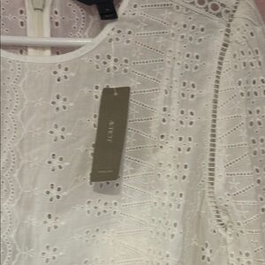 Chic White Eyelet Lace Dress